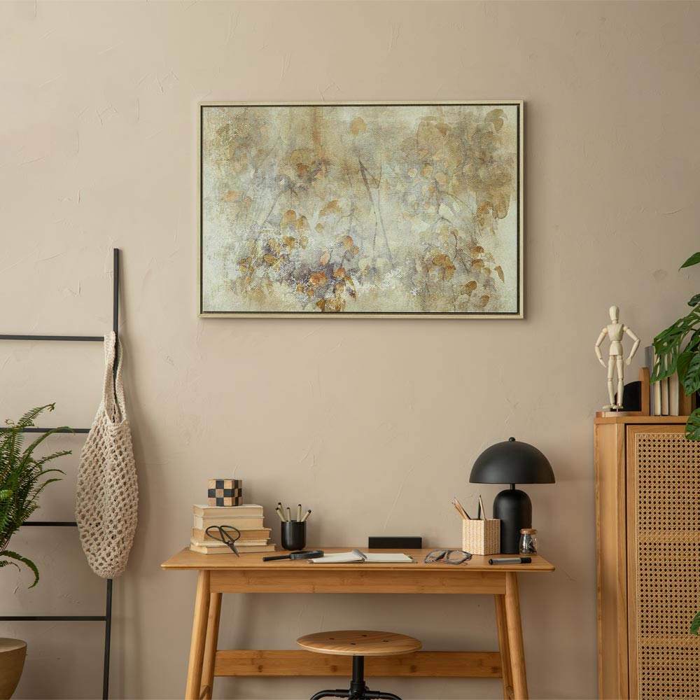 Watercolor Nature Leaves Texture Canvas Print