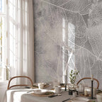 Winter Forest Trees Grey Wall Mural