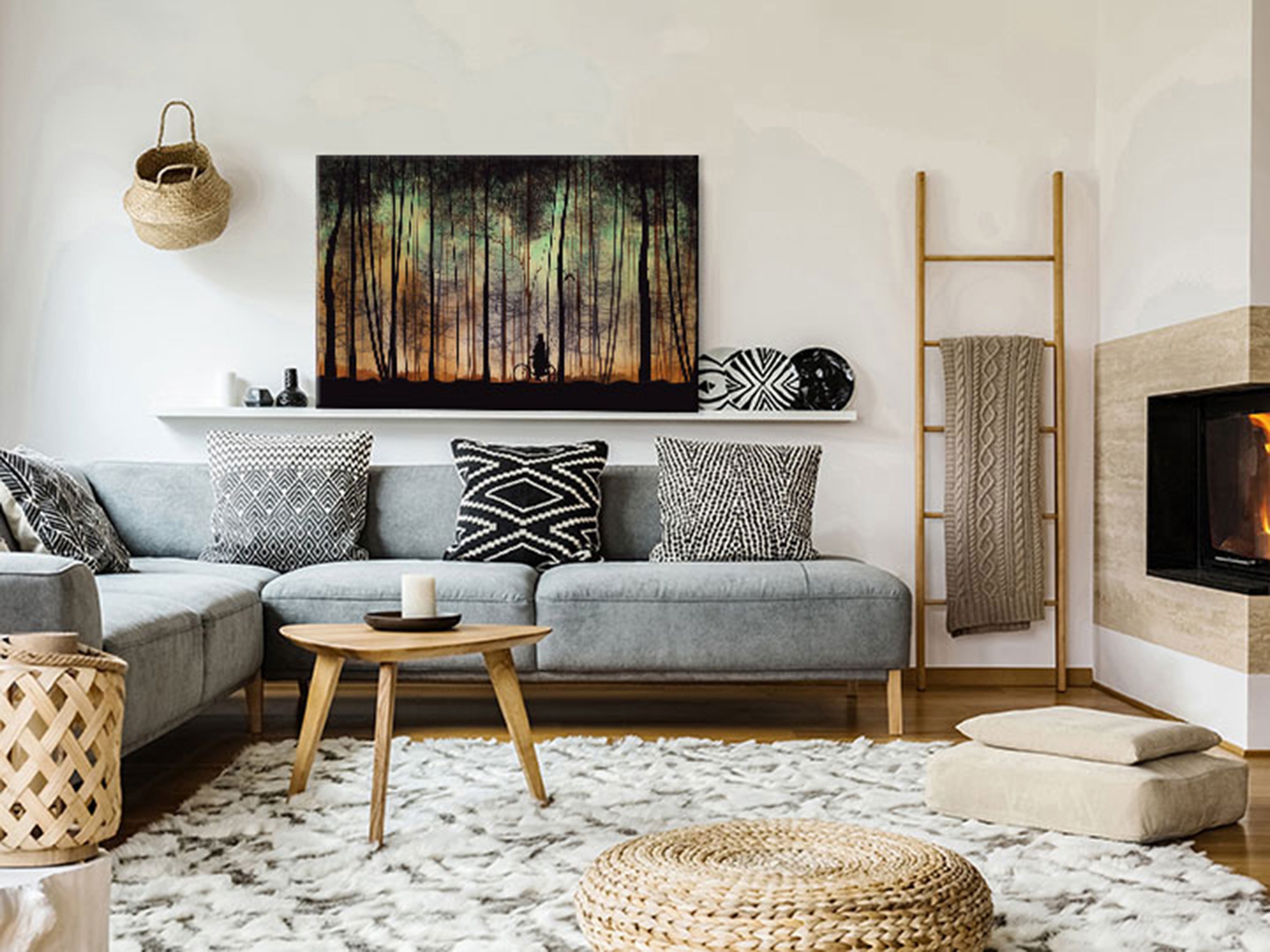 Canvas Print Walk Before Dark Wide