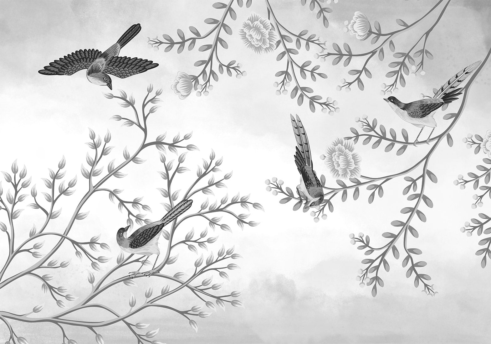 Wall Mural Birds in the Garden - Third Variant