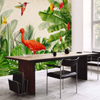 Exotic Birds Vintage Wall Mural
