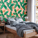 Wild Bushes Leaves Nature Wall Mural