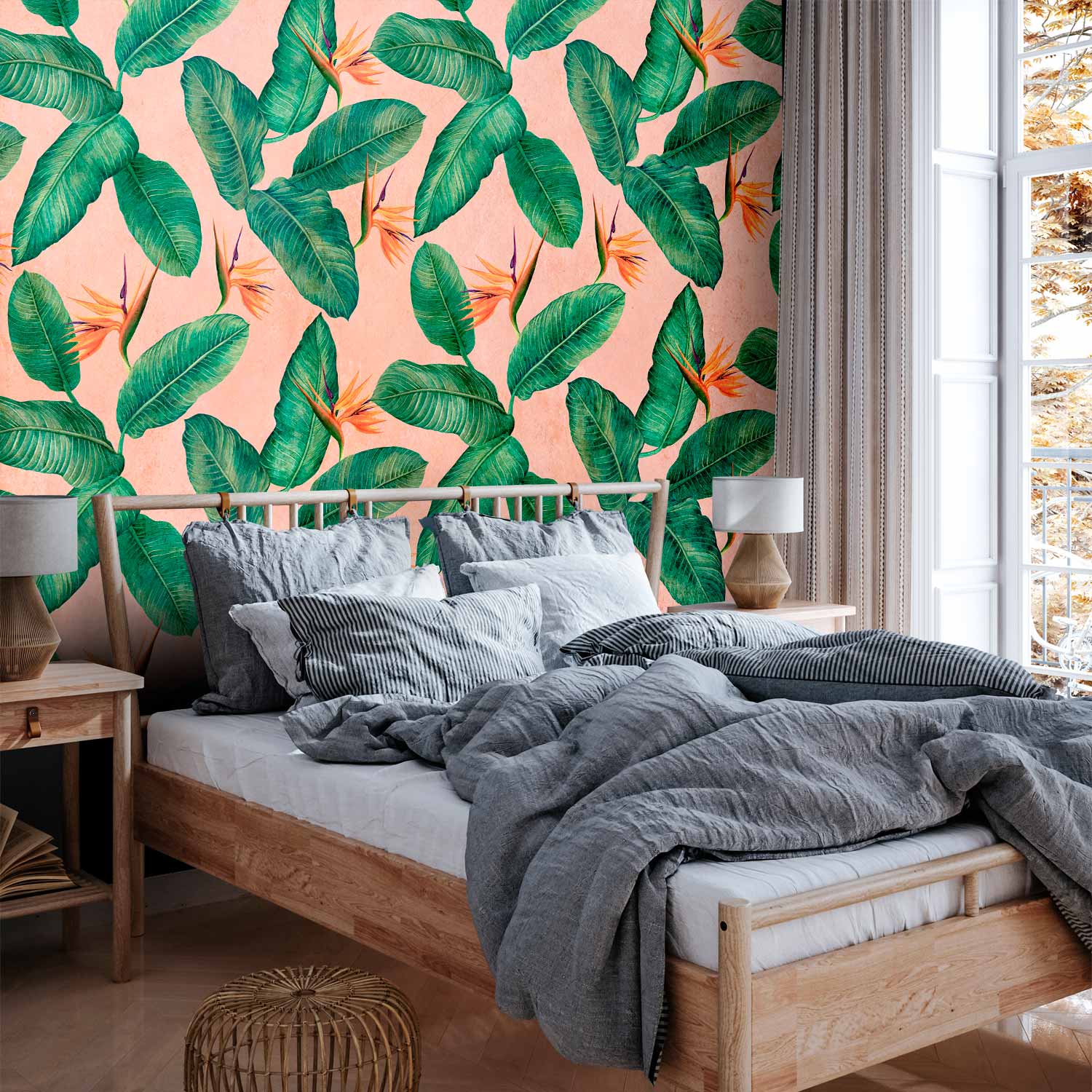 Wild Bushes Leaves Nature Wall Mural