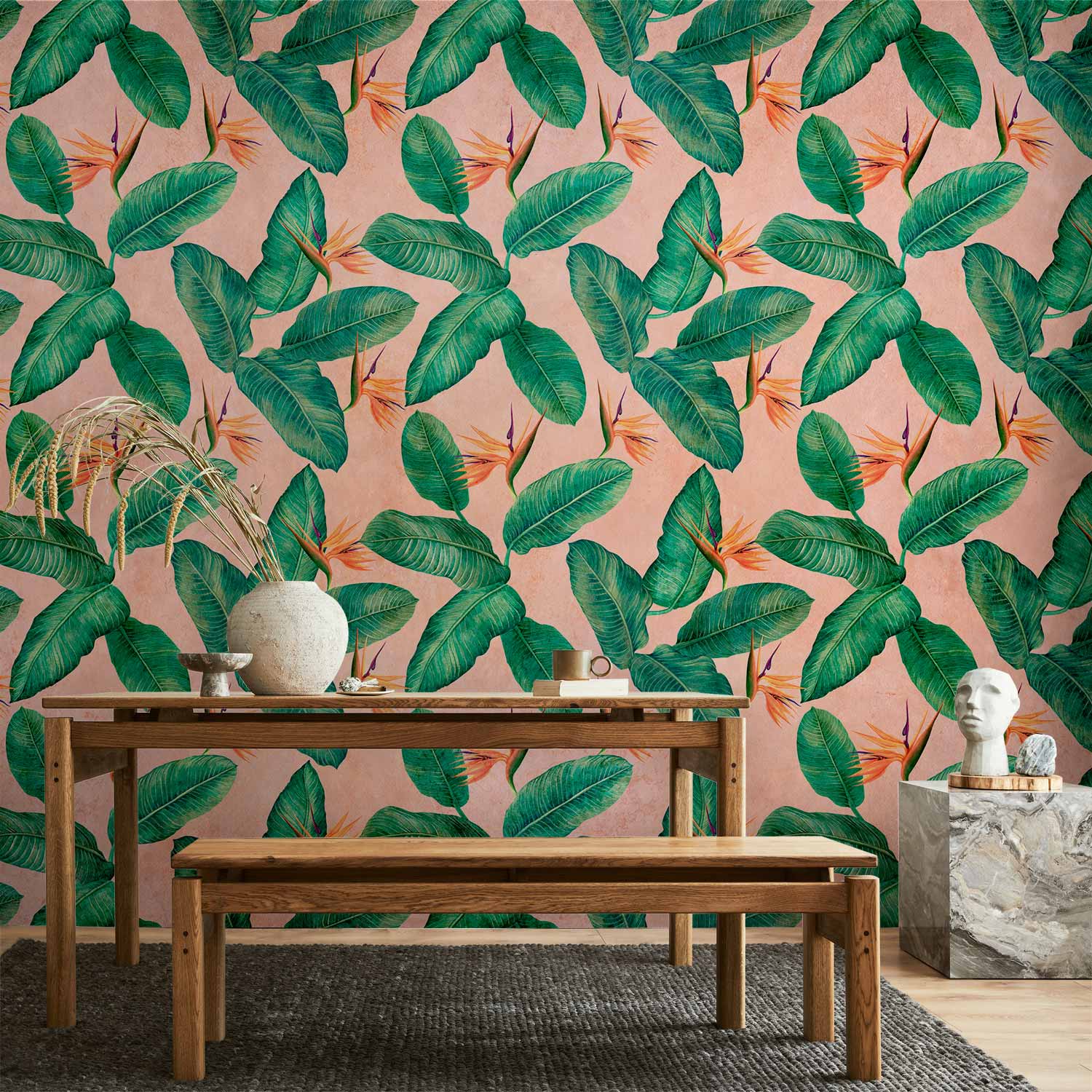 Wild Bushes Leaves Nature Wall Mural