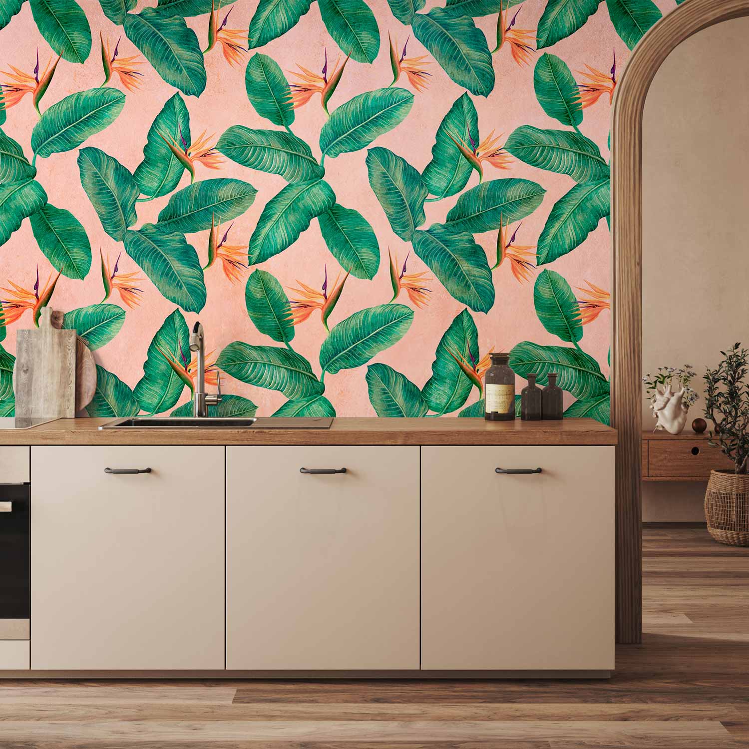 Wall Mural Peace of Wild Bushes