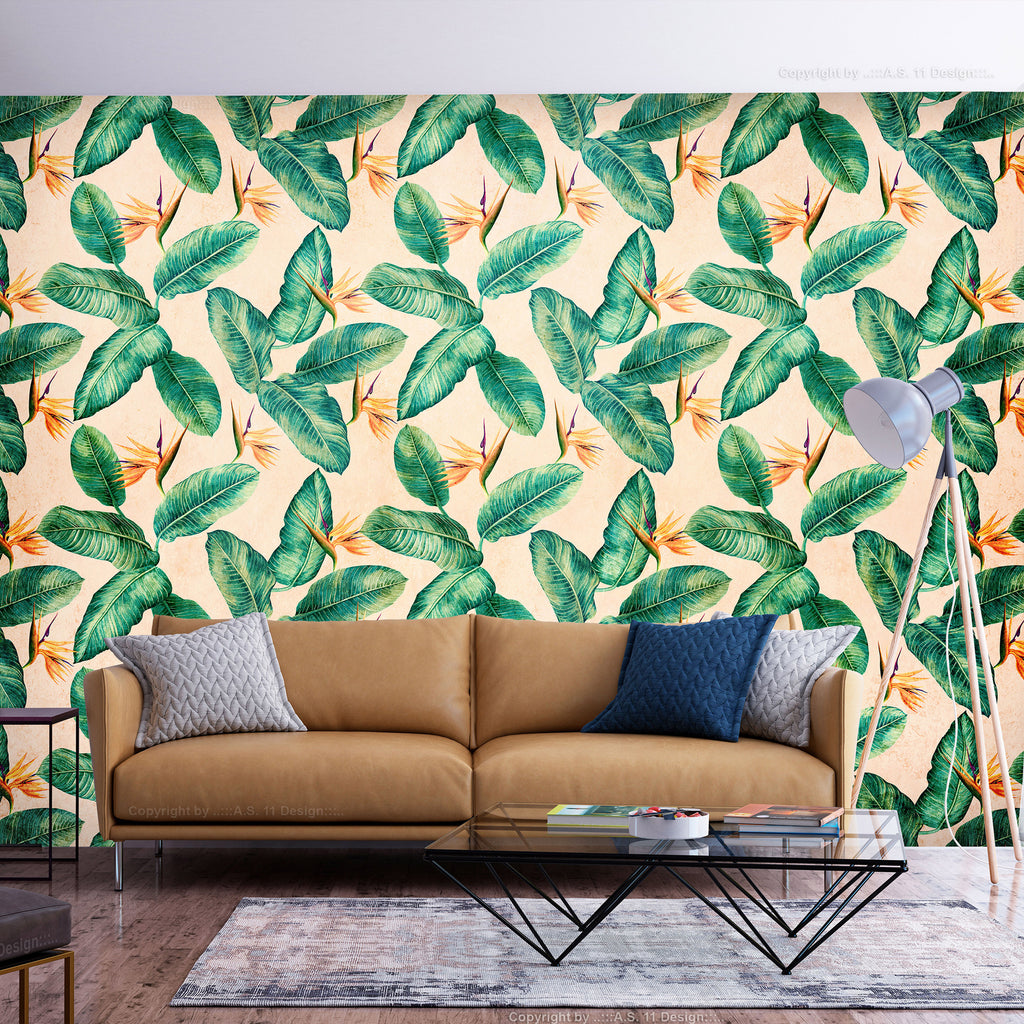 Wall Mural Leaves Artwork - Multicoloured Nature Design