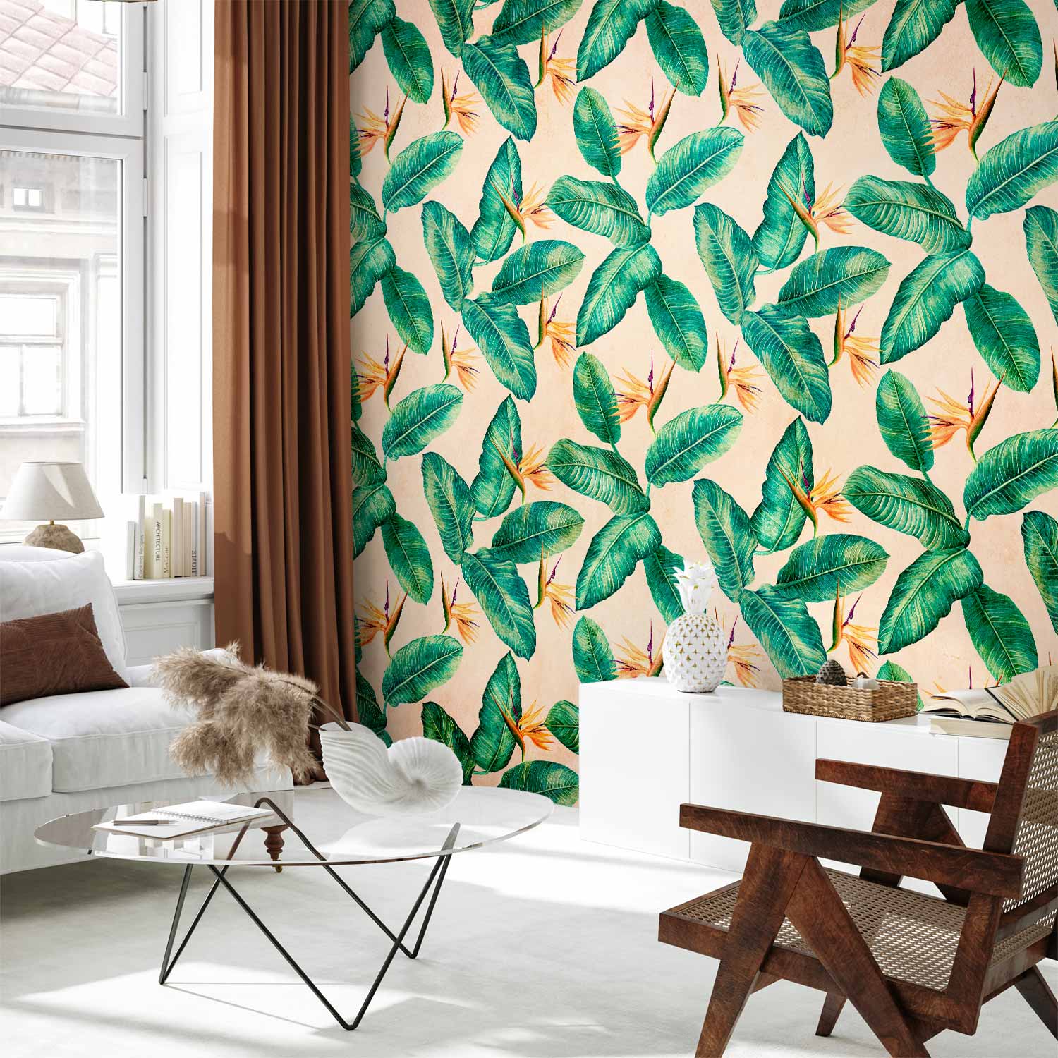 Wall Mural Leaves Artwork - Multicoloured Nature Design