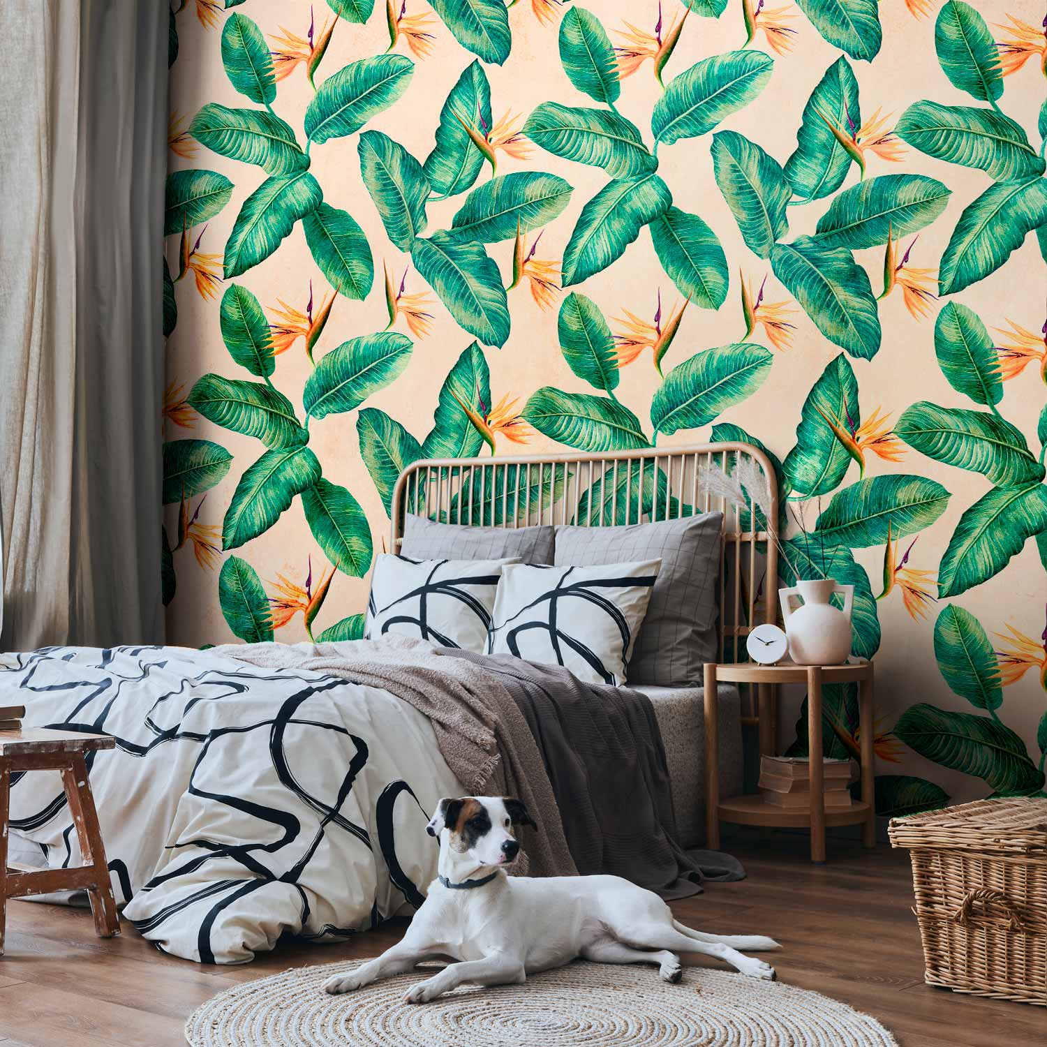 Wild Bushes Green Nature Wall Mural