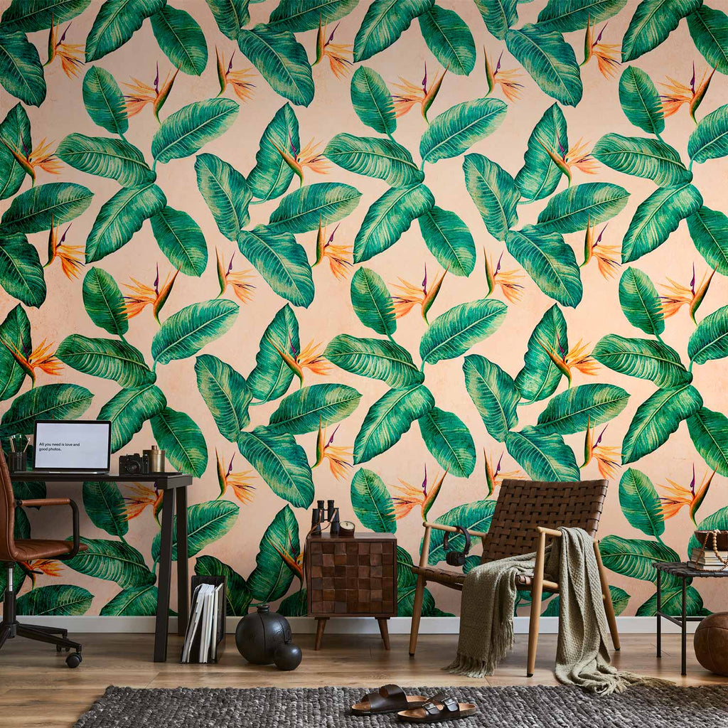 Wild Bushes Green Nature Wall Mural