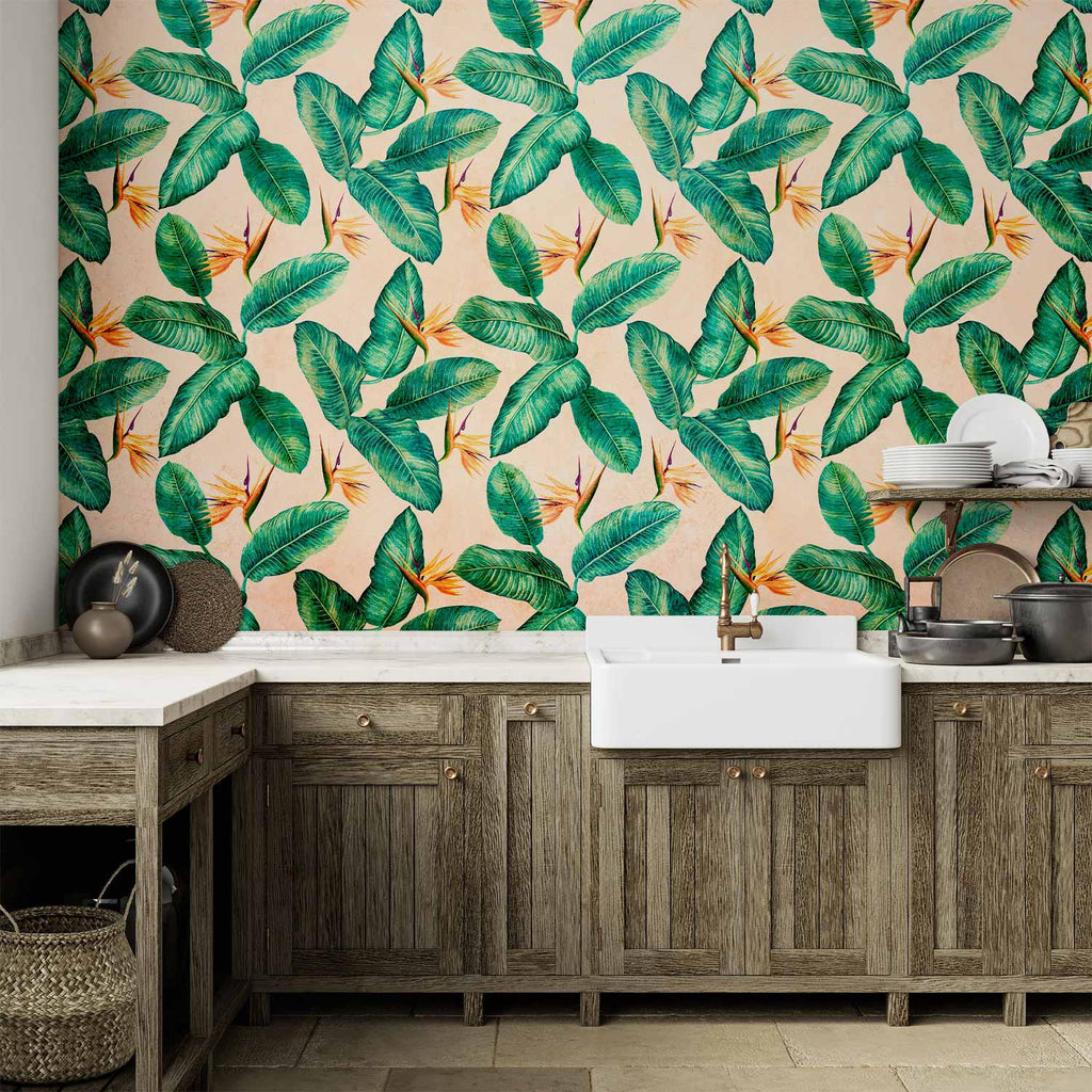 Wall Mural Leaves Artwork - Multicoloured Nature Design