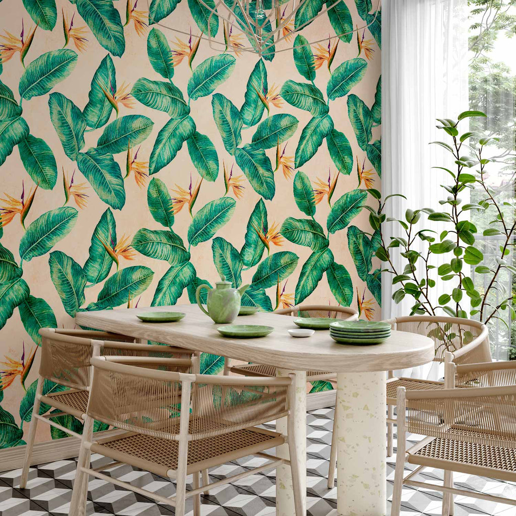 Wild Bushes Green Nature Wall Mural