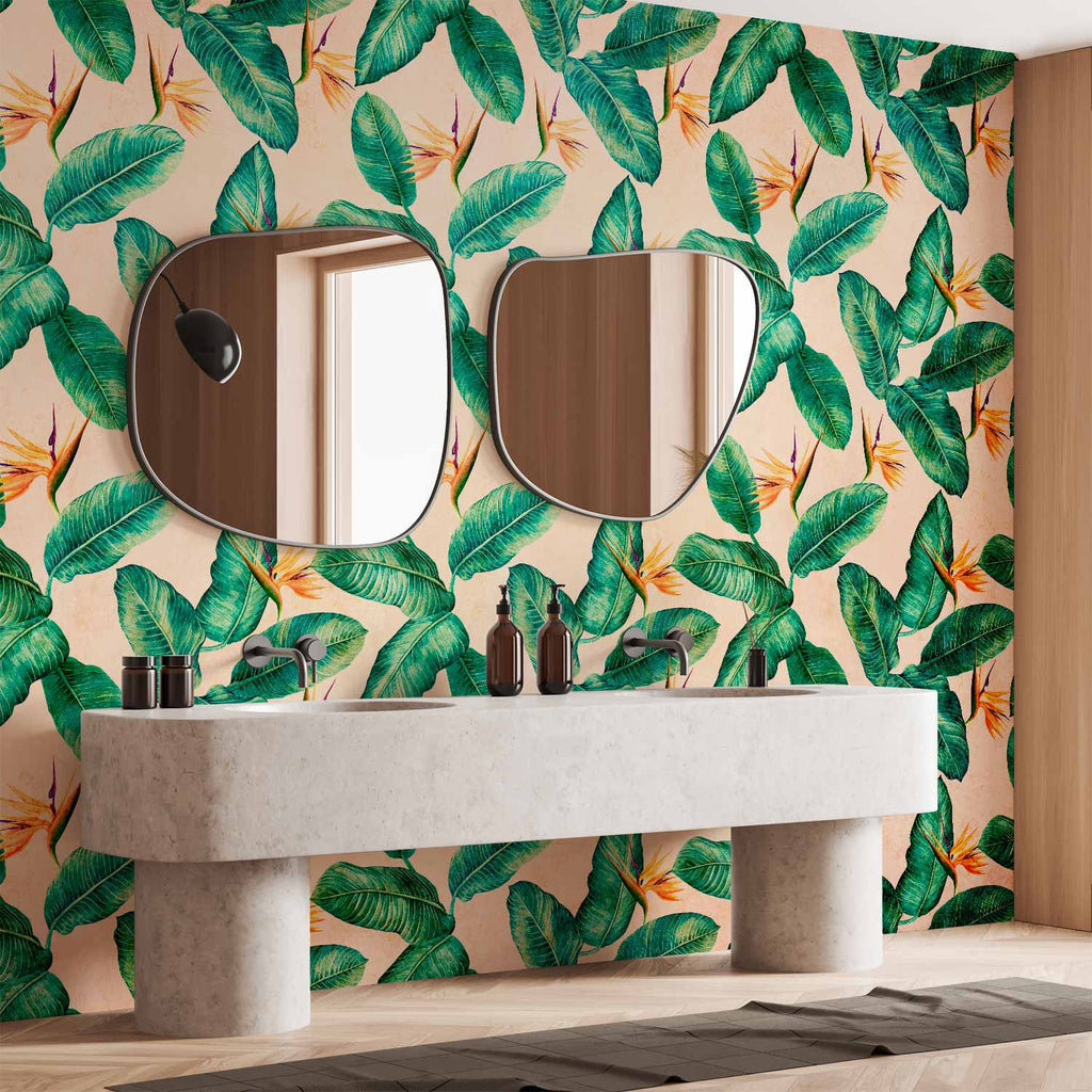 Wild Bushes Green Nature Wall Mural