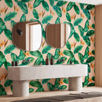 Wild Bushes Green Nature Wall Mural