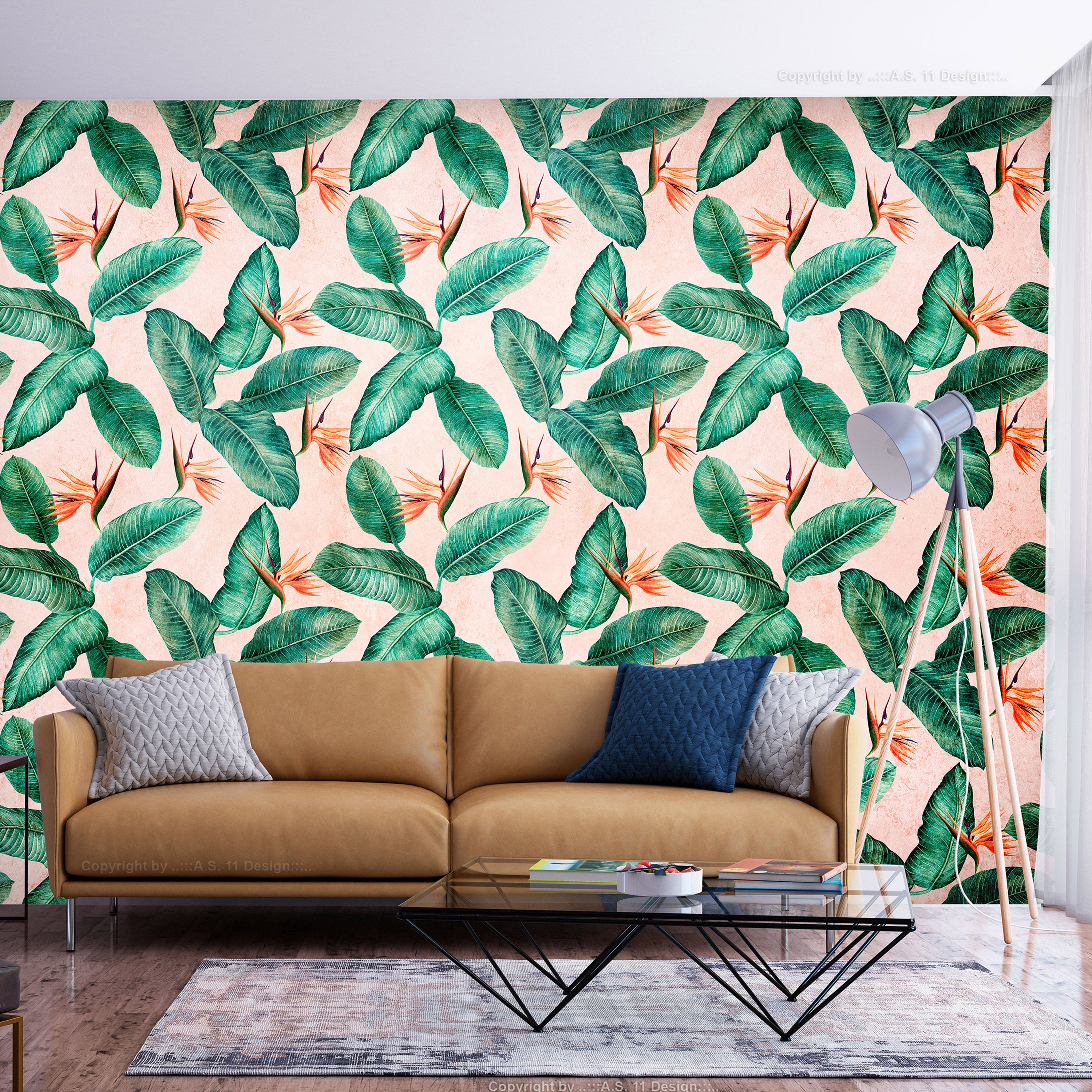 Wall mural Leaves Peace of Wild Bushes