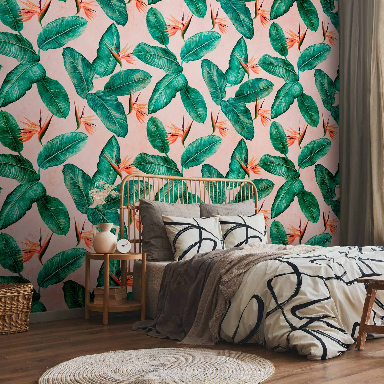 Wild Bush Leaves Nature Wall Mural