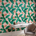 Wild Bush Leaves Nature Wall Mural