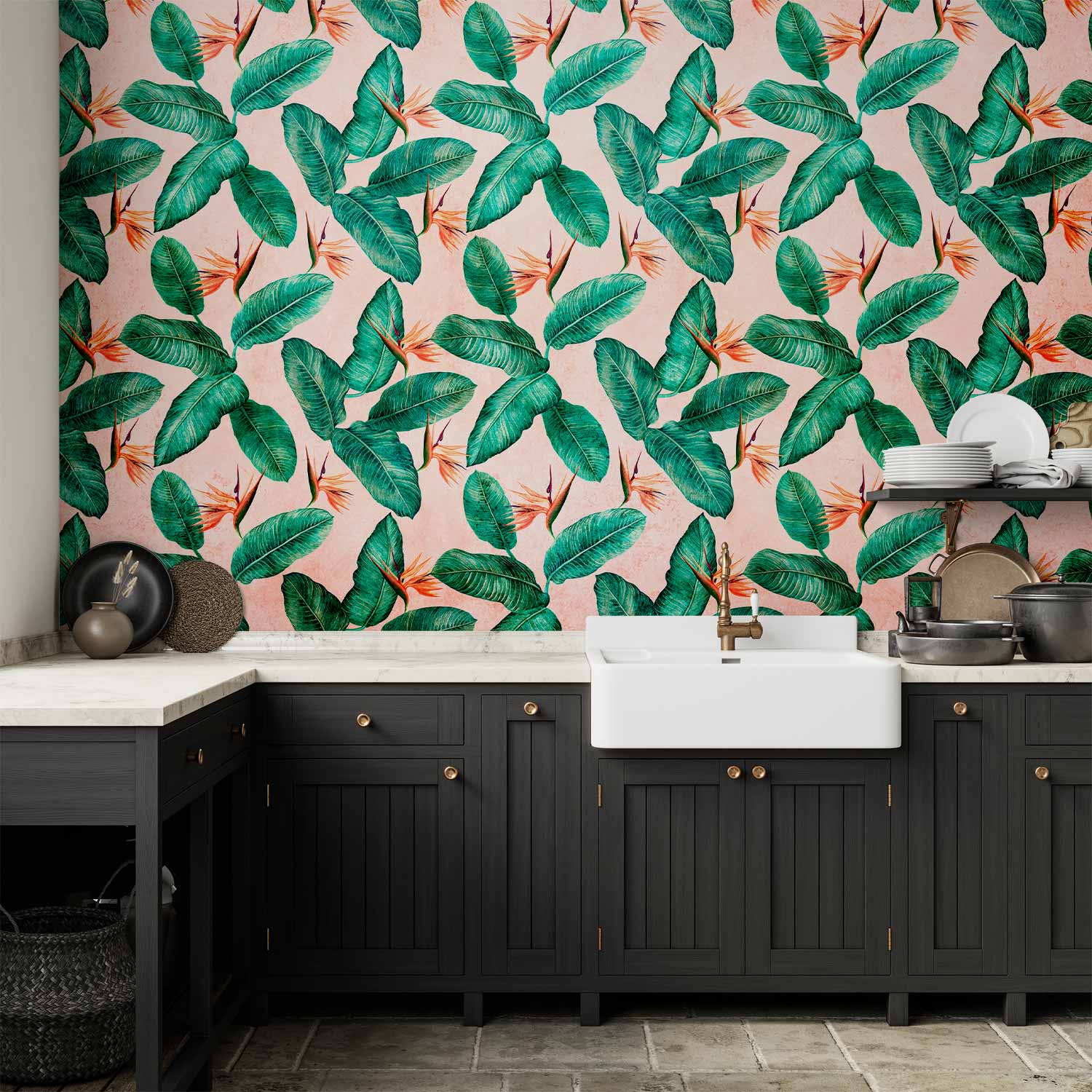 Wall mural Leaves Peace of Wild Bushes