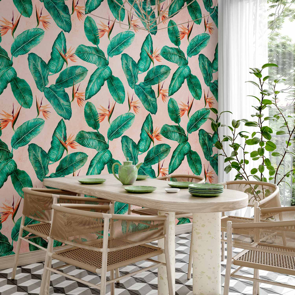 Wild Bush Leaves Nature Wall Mural