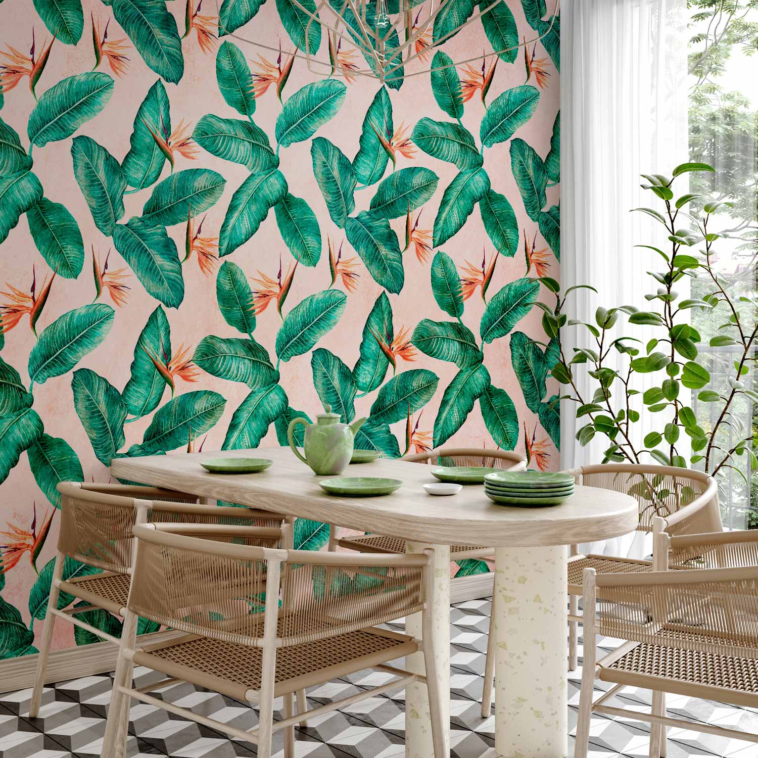 Wild Bush Leaves Nature Wall Mural