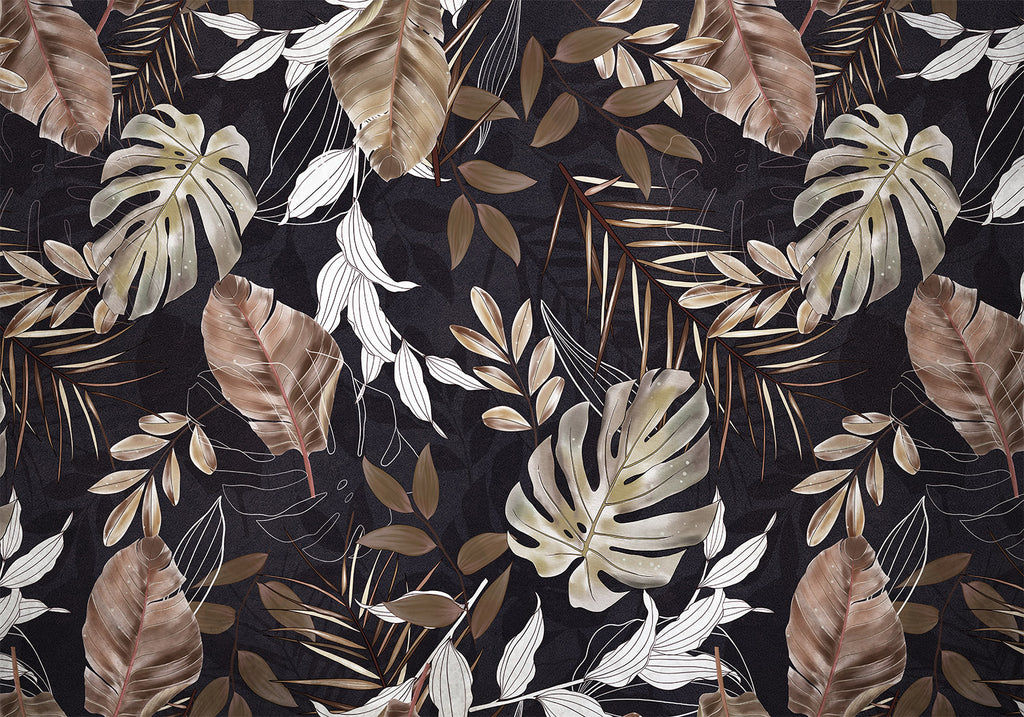 Wall Mural Exotic Postcard Leaves