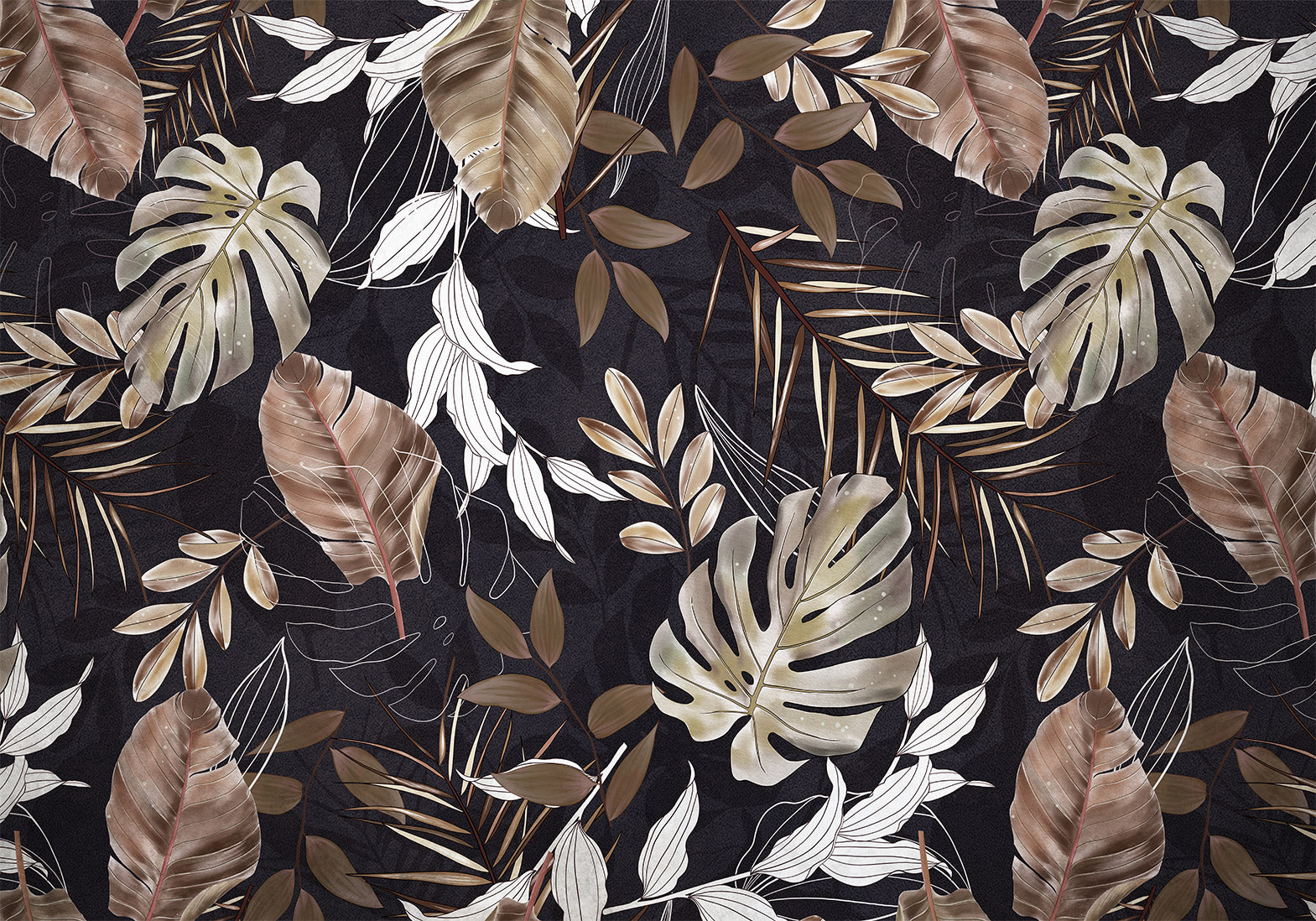 Wall Mural Exotic Postcard Leaves