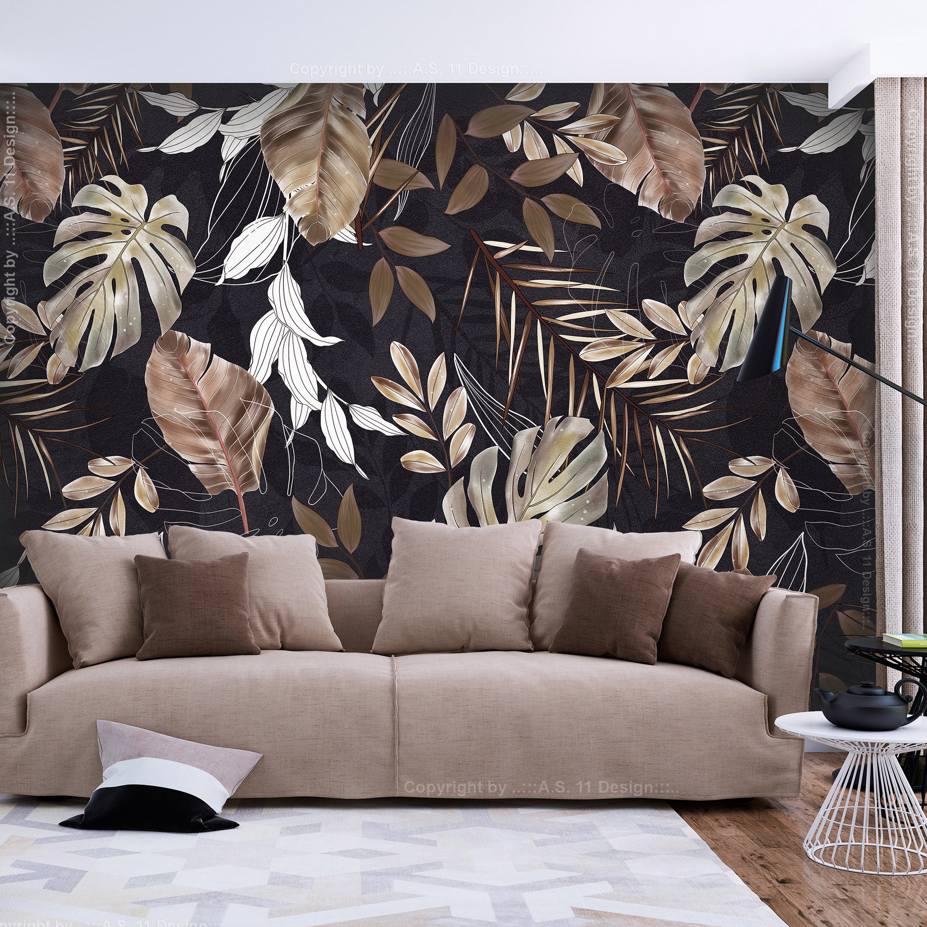 Wall Mural Exotic Postcard Leaves