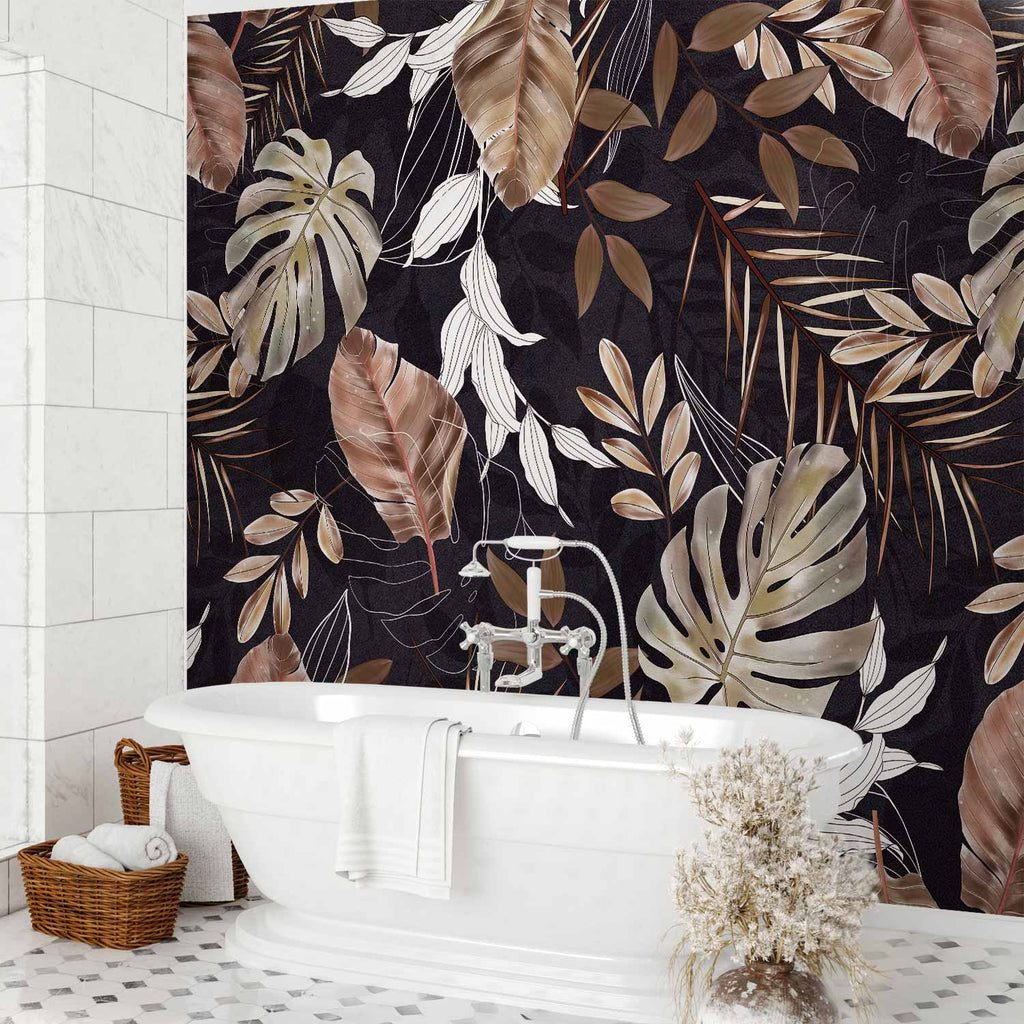 Tropical Leaves Exotic Postcard Wall Mural