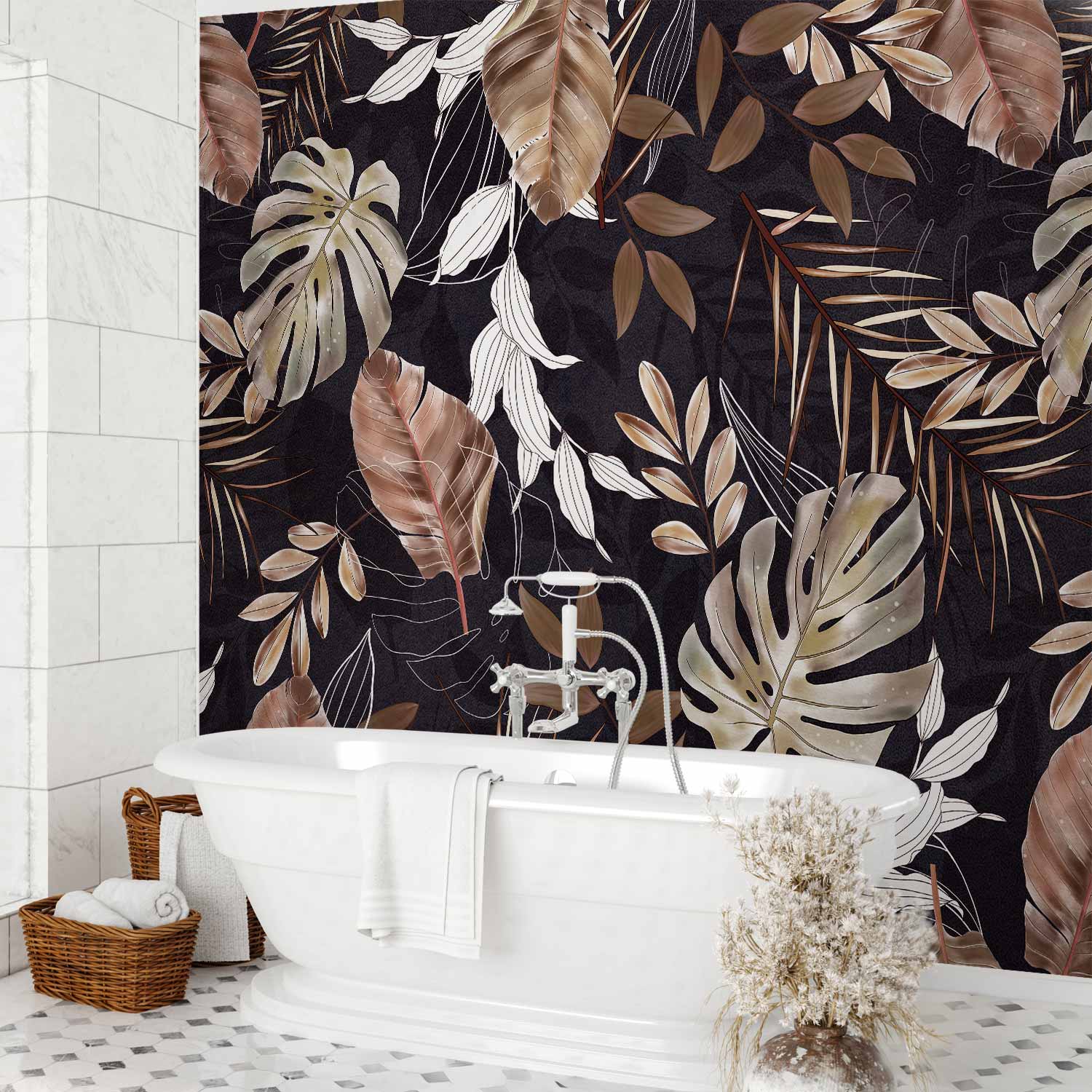 Tropical Leaves Exotic Postcard Wall Mural