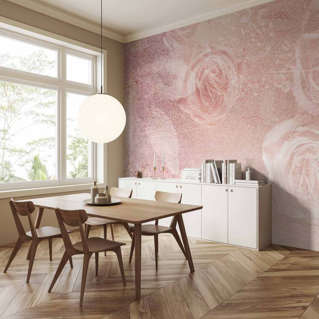 Romantic Floral Abstract Wall Mural