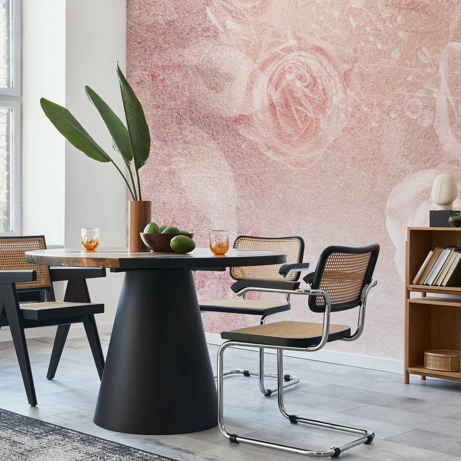 Romantic Floral Abstract Wall Mural