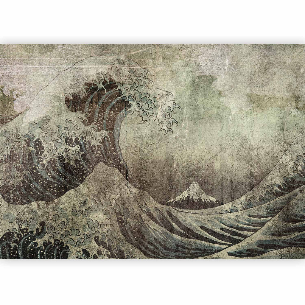 Wall Mural: Great Wave in Kanagawa retro style - landscape of rough sea