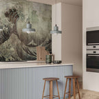 Great Wave Retro Sea Landscape Wall Mural