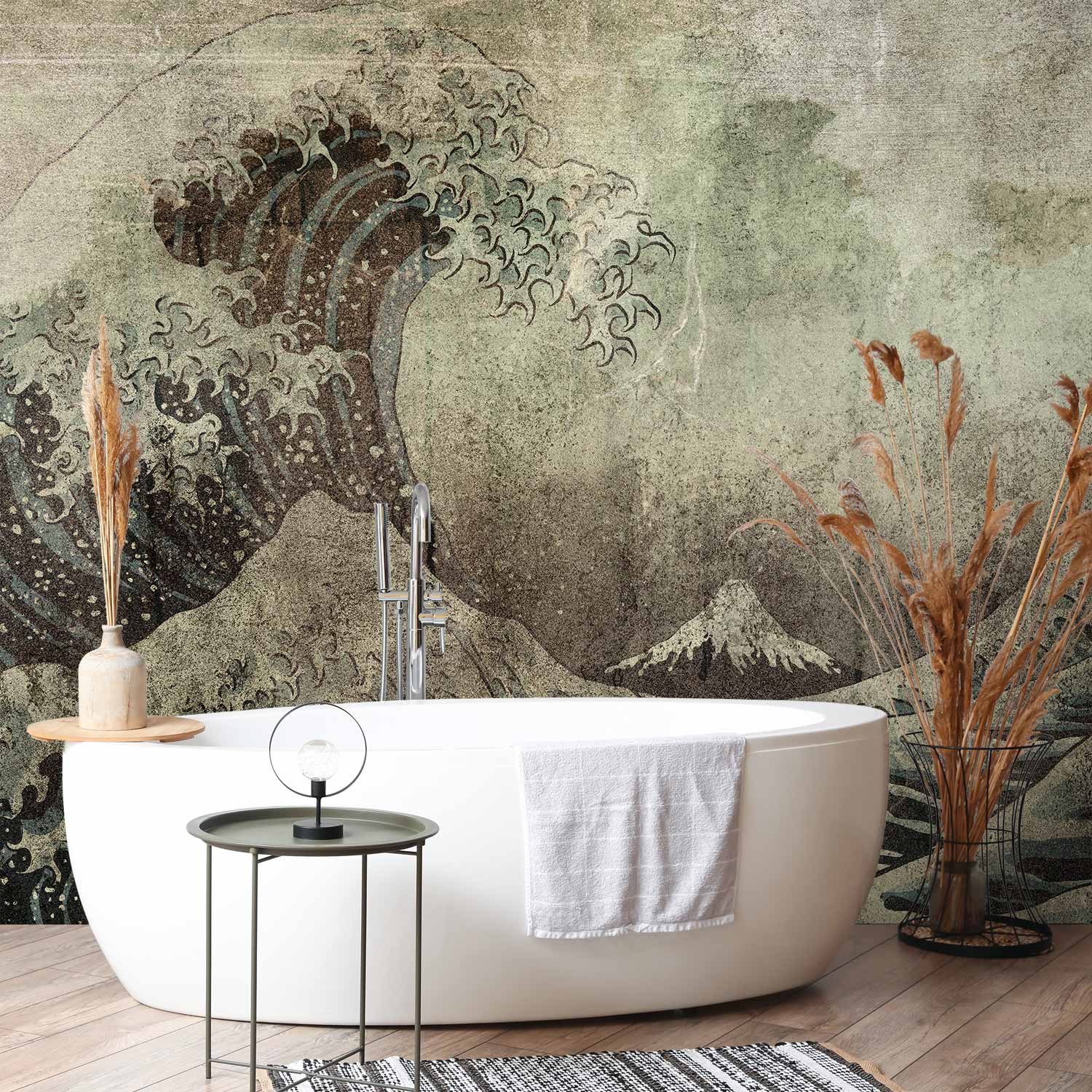 Great Wave Retro Sea Landscape Wall Mural