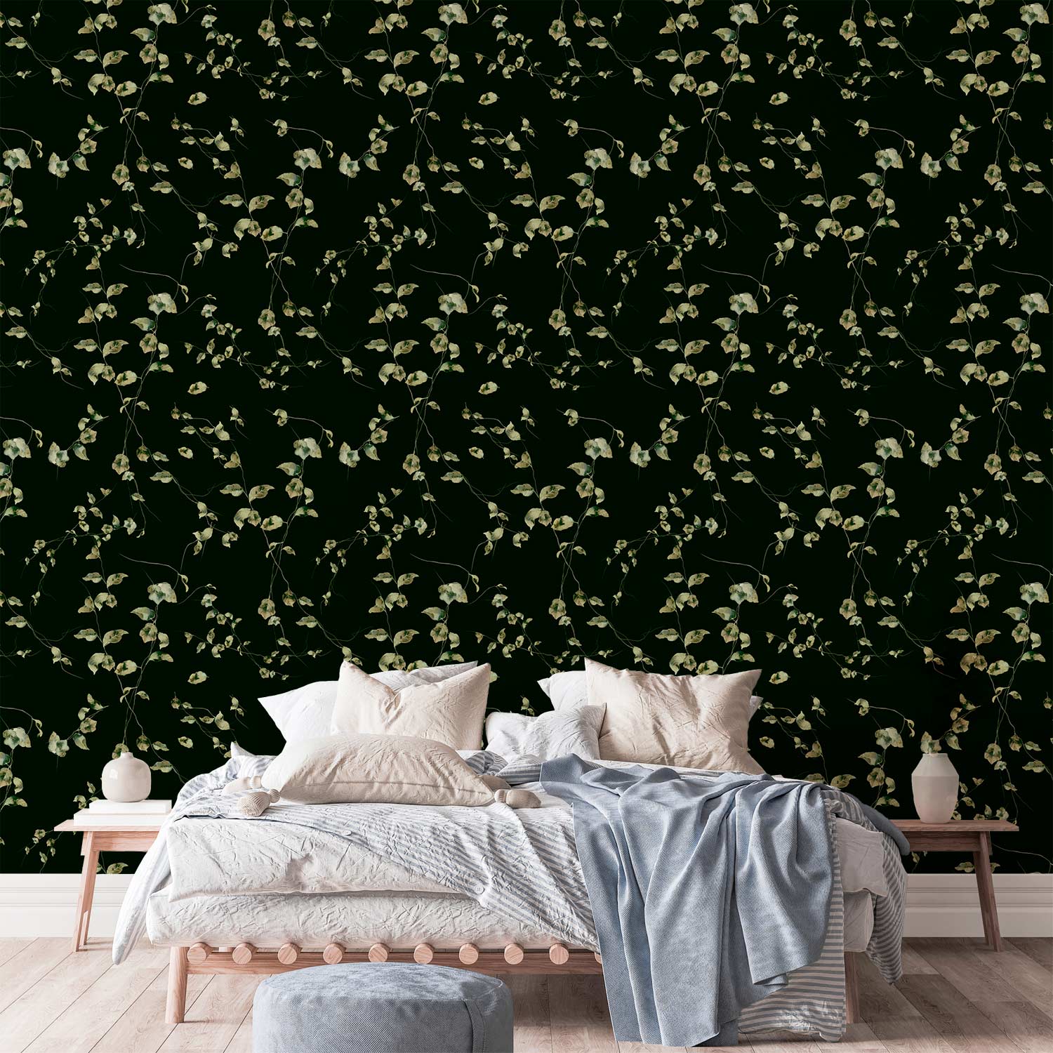 Evening Floral Leaves Nature Wallpaper