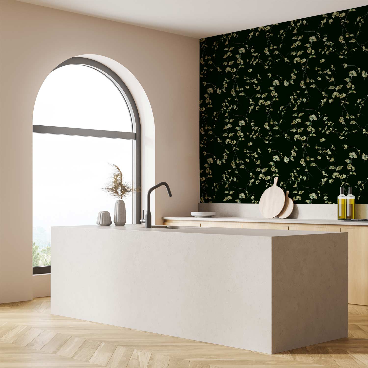 Evening Floral Leaves Nature Wallpaper