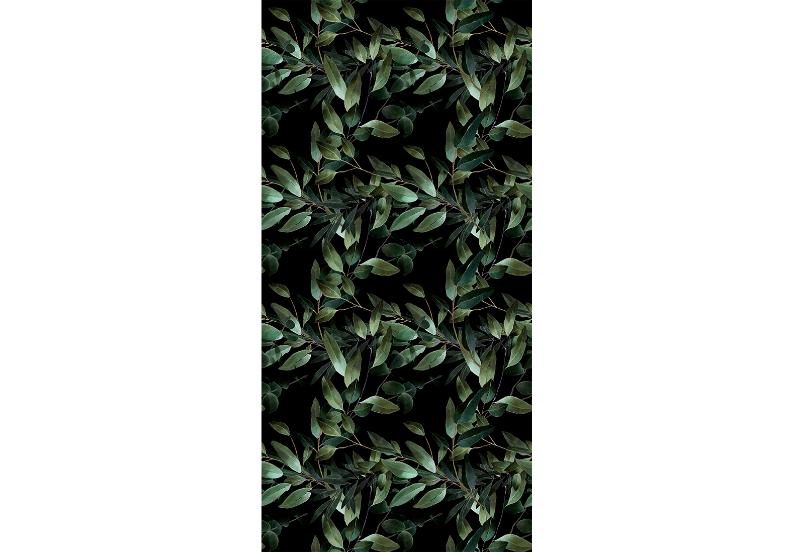 Wallpaper Winged Green Leaves