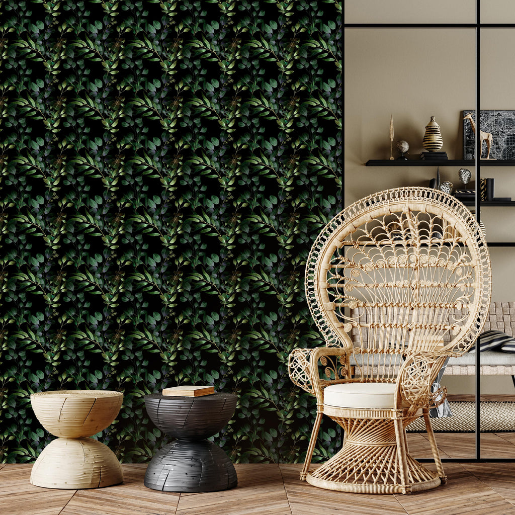 Leaves Wallpaper - Green