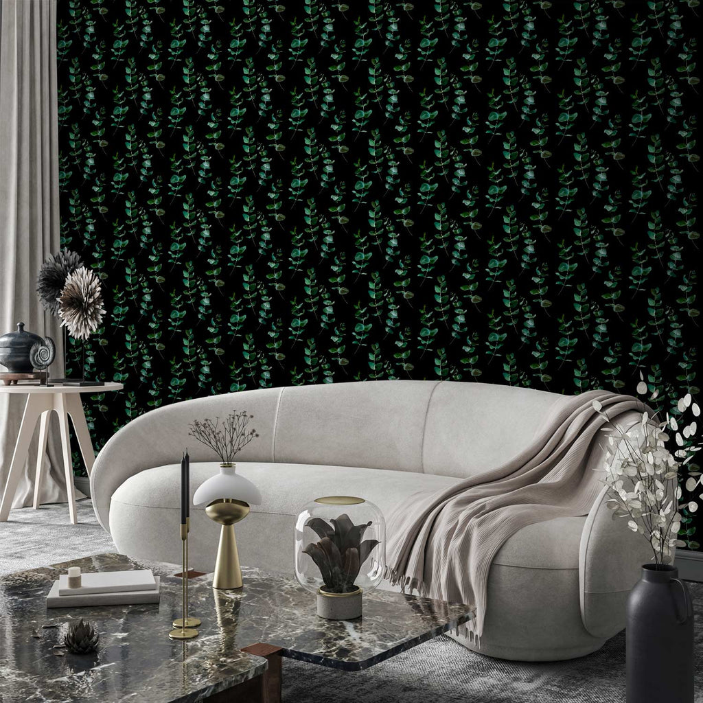 Wallpaper Leaves Emerald Chic