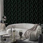 Wallpaper Leaves Emerald Chic