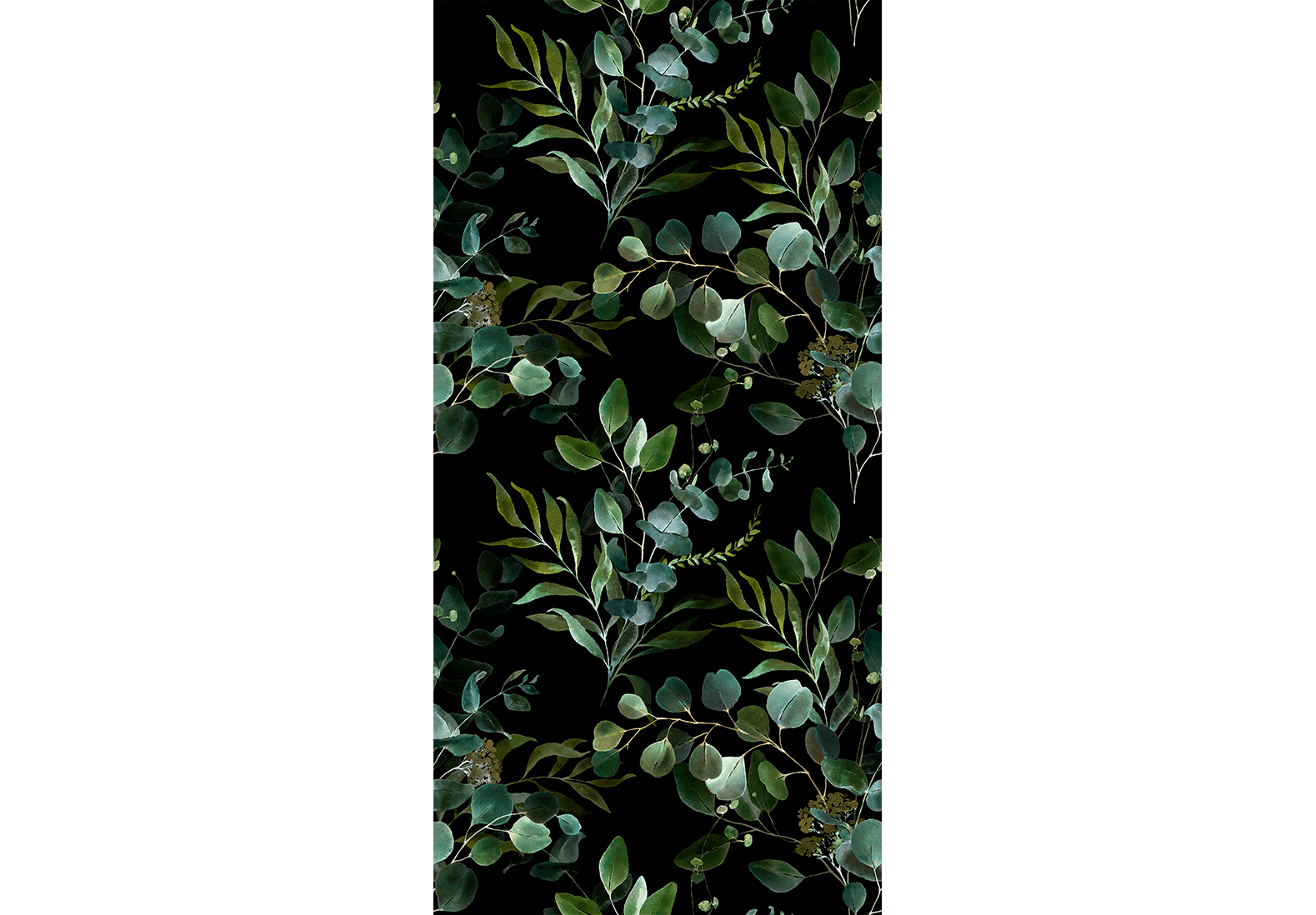 Painted Nature Leaves Wallpaper