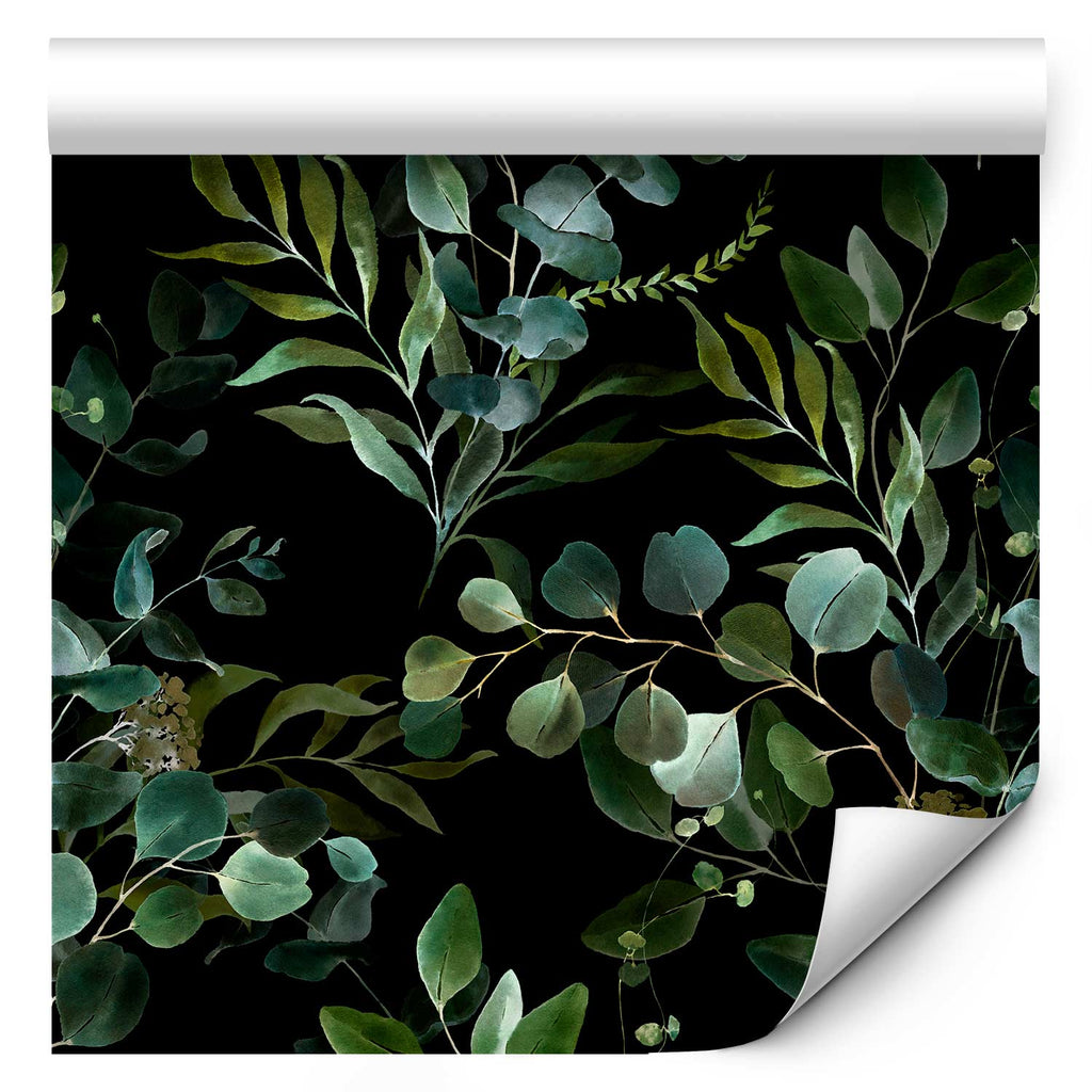 Painted Nature Leaves Wallpaper