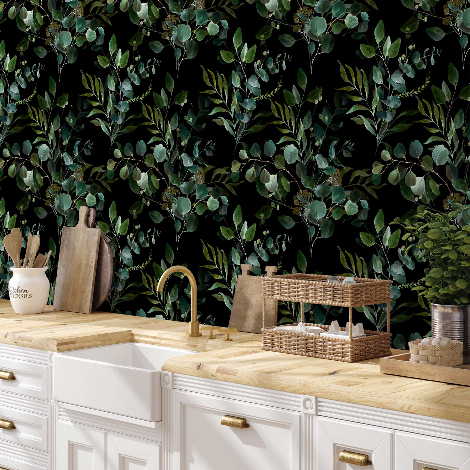 Painted Leaves Nature Wallpaper