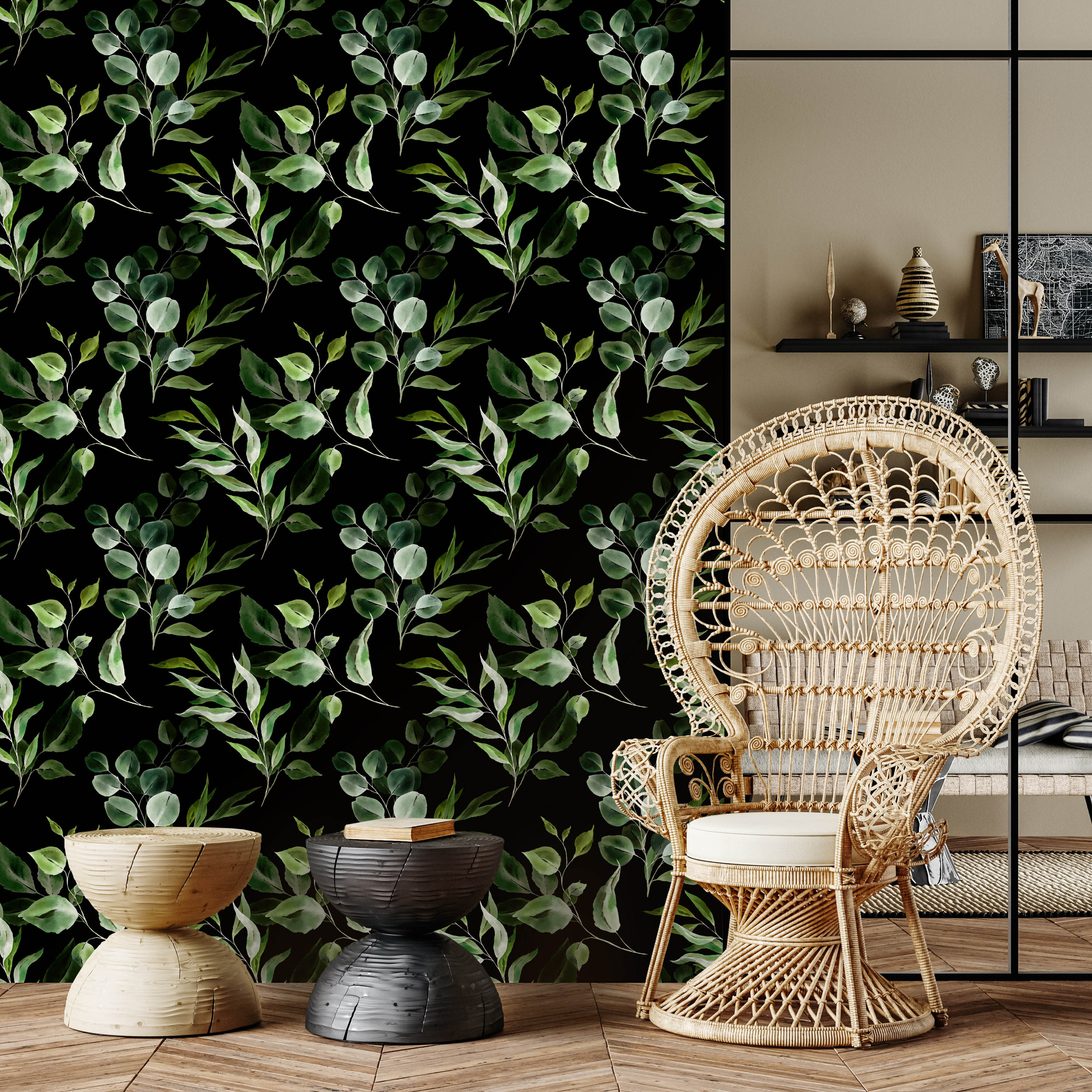 Wallpaper Bouquet of Greenery Leaves