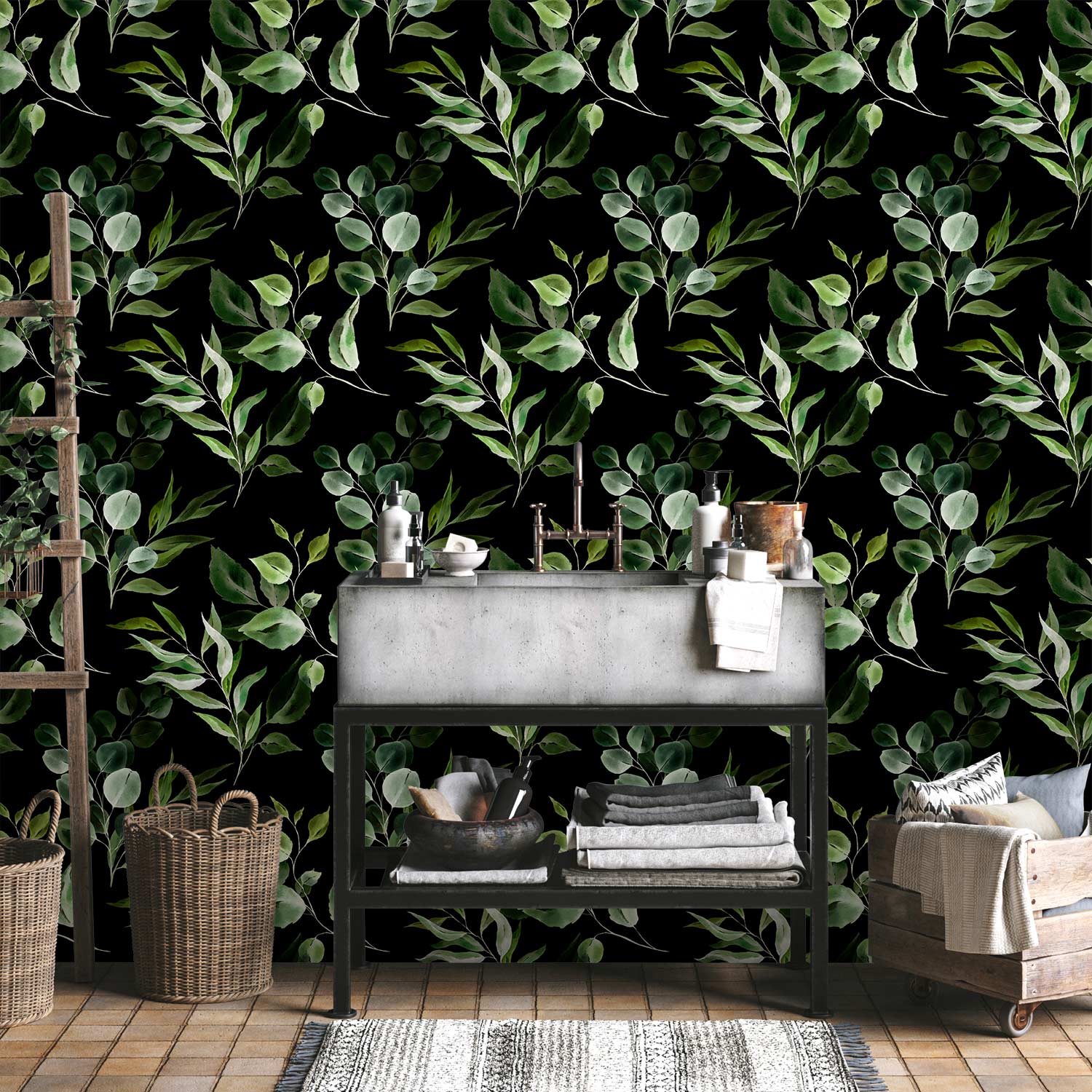 Green Leaf Bouquet Nature Wallpaper