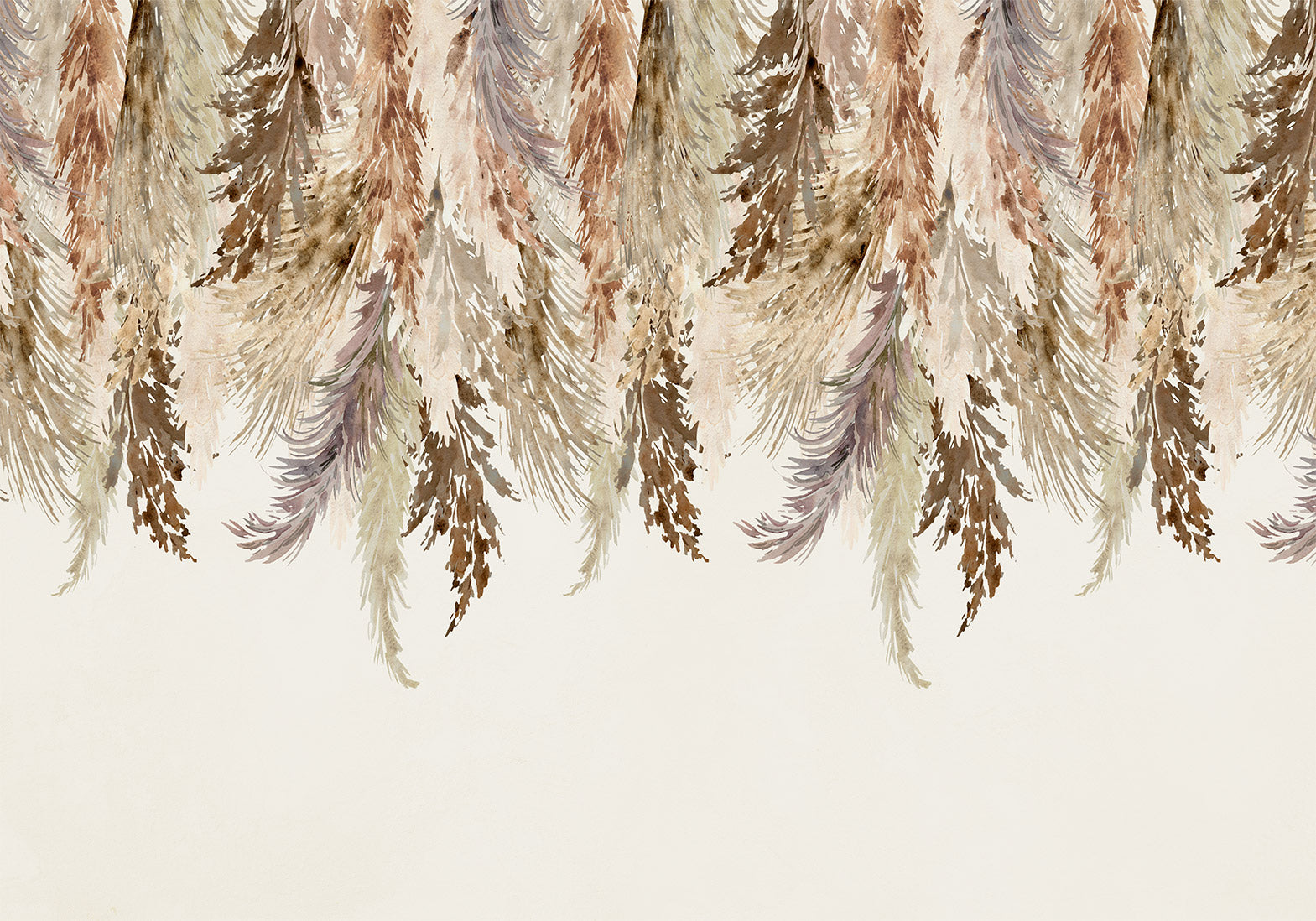 Wall Mural Minimalist Boho Leaves Landscape