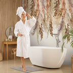 Minimalist Boho Beige Leaves Landscape Wall Mural