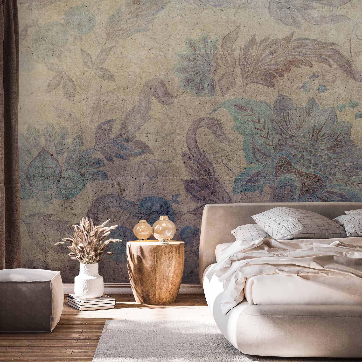 Wall Mural - Floral decorations - plant motif with ornaments in vintage style