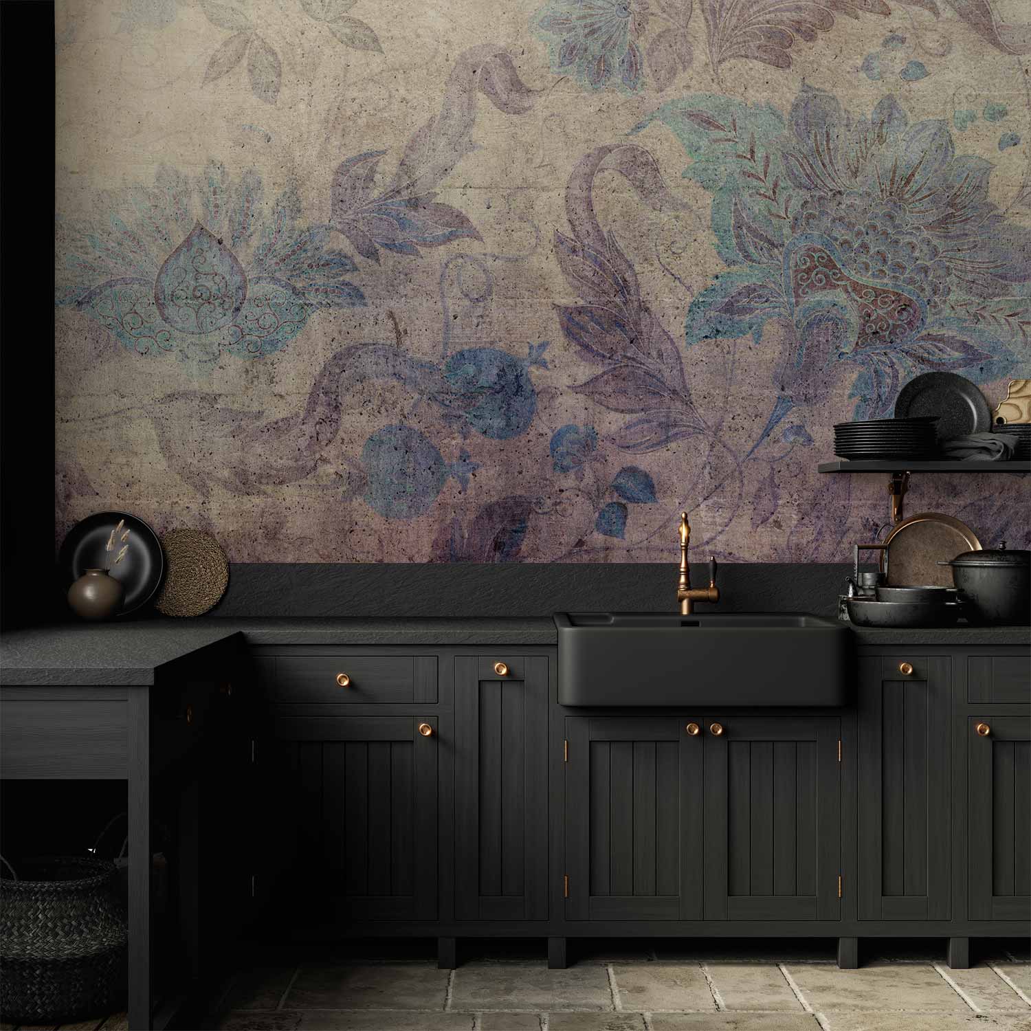 Wall Mural - Floral decorations - plant motif with ornaments in vintage style