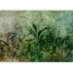 Wall Mural Green Fog Leaves