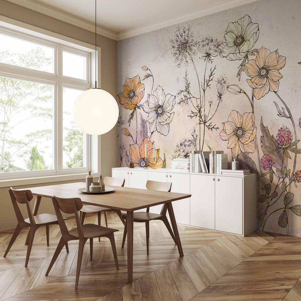 Colorful Meadow Flowers Nature Wall Mural